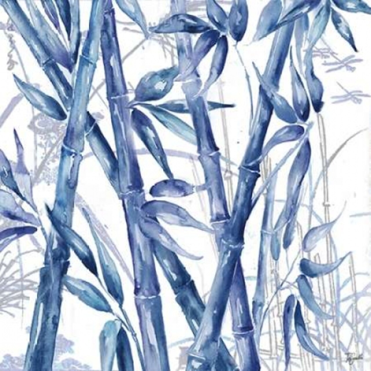 Indigo Asian Bamboo II Poster Print by Tre Sorelle Studios - Item # VARPDXRB10131TS